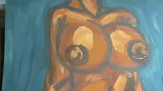 black girl big boobs paint process 1733438164